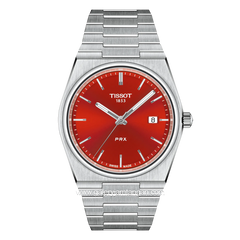 TISSOT T137.410.11.421.00 Silver Dial Red Stainless Steel
