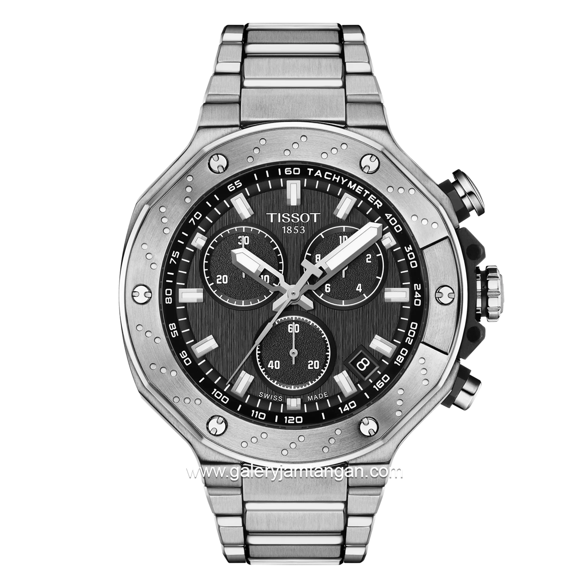 TISSOT T RACE CHRONOGRAPH T141.417.11.051.01 Silver Dial Black Stainless Steel