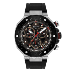 TISSOT T-RACE T141.417.27.081.00 Black Silver Rubber Strap