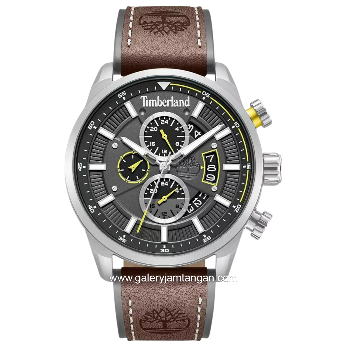 TIMBERLAND TDWGF0095402 CALAHAN Brown Dial Black Leather Strap