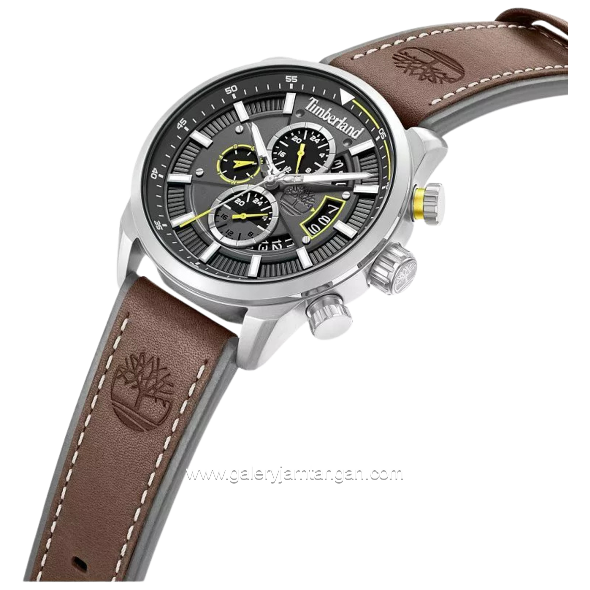TIMBERLAND TDWGF0095402 CALAHAN Brown Dial Black Leather Strap