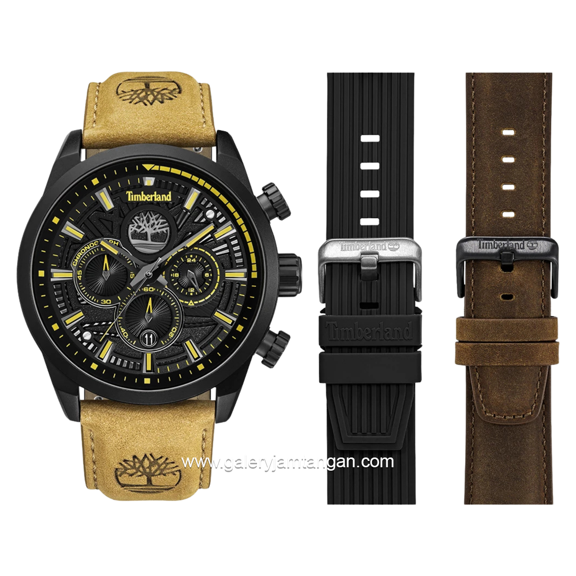 TIMBERLAND TDWGQ00949X0 HENNIKER II Brown Leather 3 Hands Strap