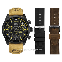 TIMBERLAND TDWGQ00949X0 HENNIKER II Brown Leather 3 Hands Strap