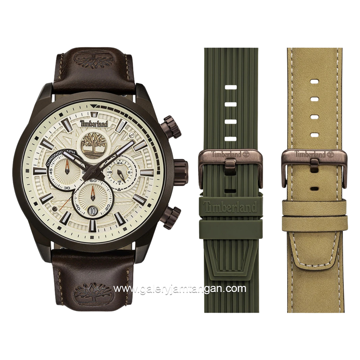 TIMBERLAND TDWGQ00949X1 HENNIKER II Dark Brown Leather 3 Hands Strap