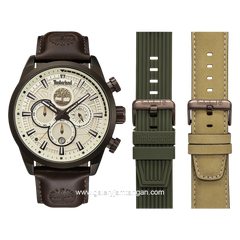 TIMBERLAND TDWGQ00949X1 HENNIKER II Dark Brown Leather 3 Hands Strap