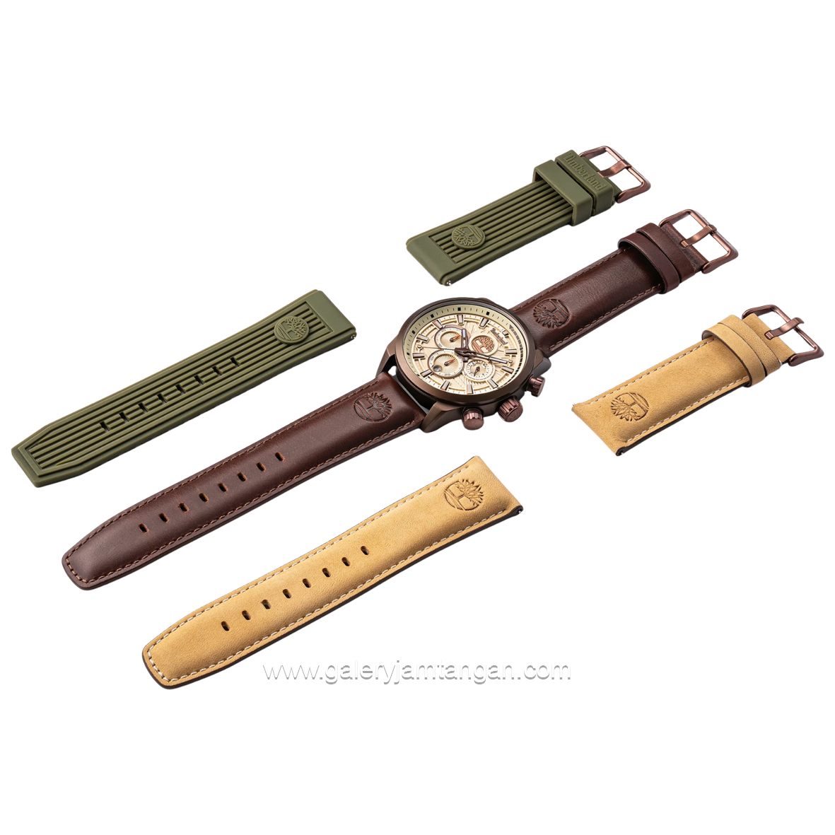 TIMBERLAND TDWGQ00949X1 HENNIKER II Dark Brown Leather 3 Hands Strap