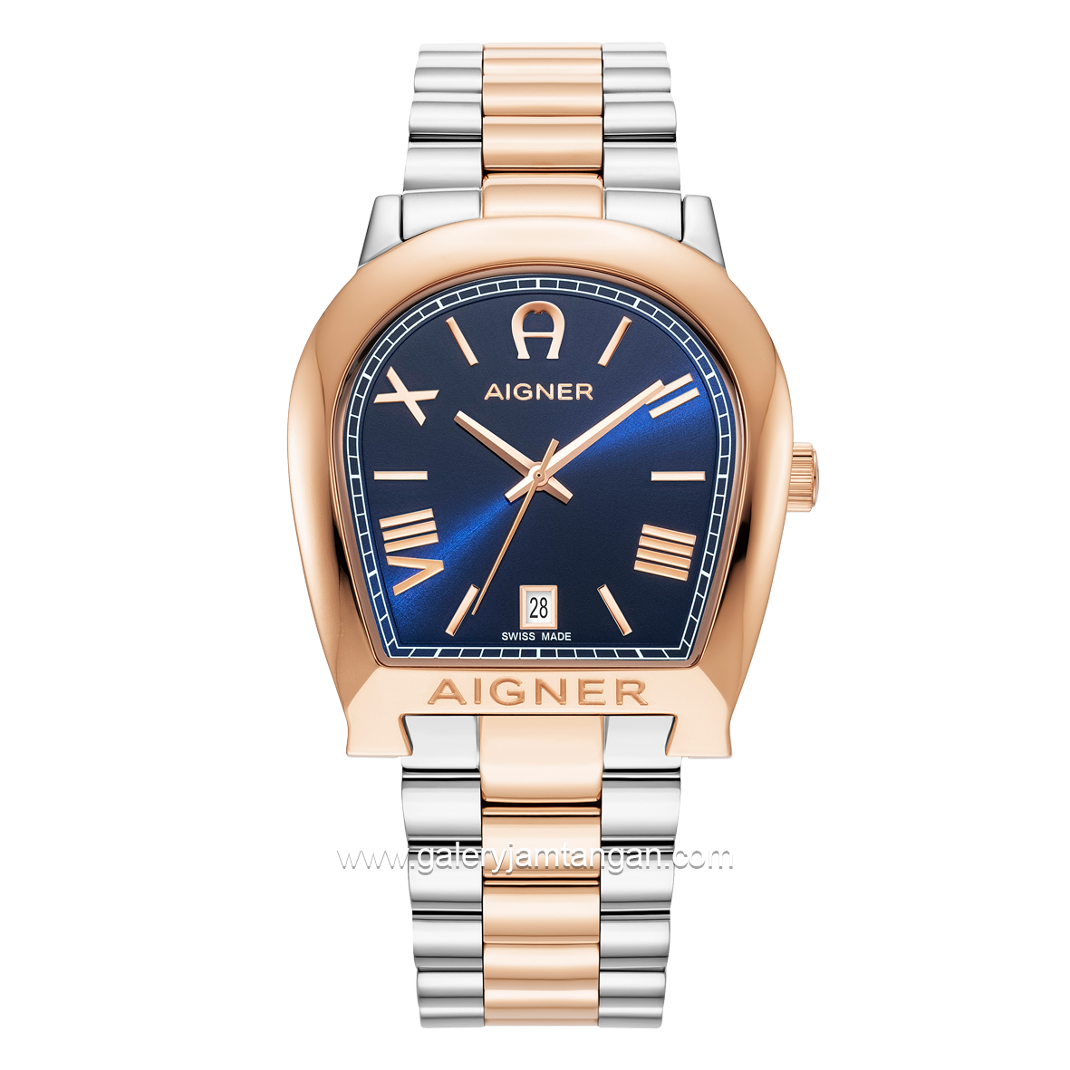 AIGNER TERAMO AGW.247003 Silver Rosegold  Dial Blue Watch Swiss Made