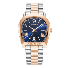 AIGNER TERAMO AGW.247003 Silver Rosegold  Dial Blue Watch Swiss Made