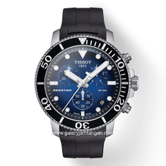 TISSOT TS T120.417.17.041.00 Chronograph Black Dial Blue Rubber Strap