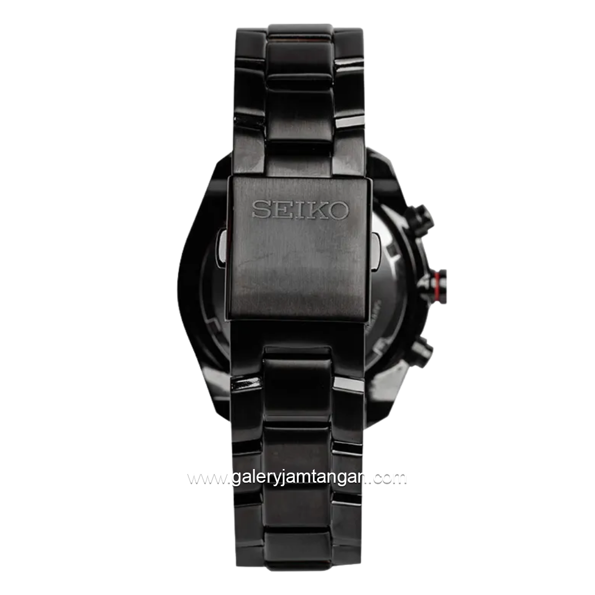 SEIKO Chronograph SNDD41P1 Black Dial Gunmetal Stainless Steel Strap