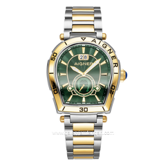 AIGNER TRAPANI AGW.262004 Silver Gold Dial Green Swiss Made