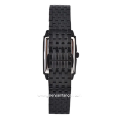 Alexandre Christie Slim Elegance AC 8708 LD BIPBA Black Dial Black Stainless Steel Strap