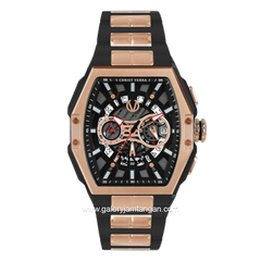 CHRIST VERRA CV 12381G-18 Black Gold Stainless Steel Strap