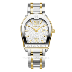 AIGNER VERONA DUE AGW.260002 Silver Gold Watch Swiss Made