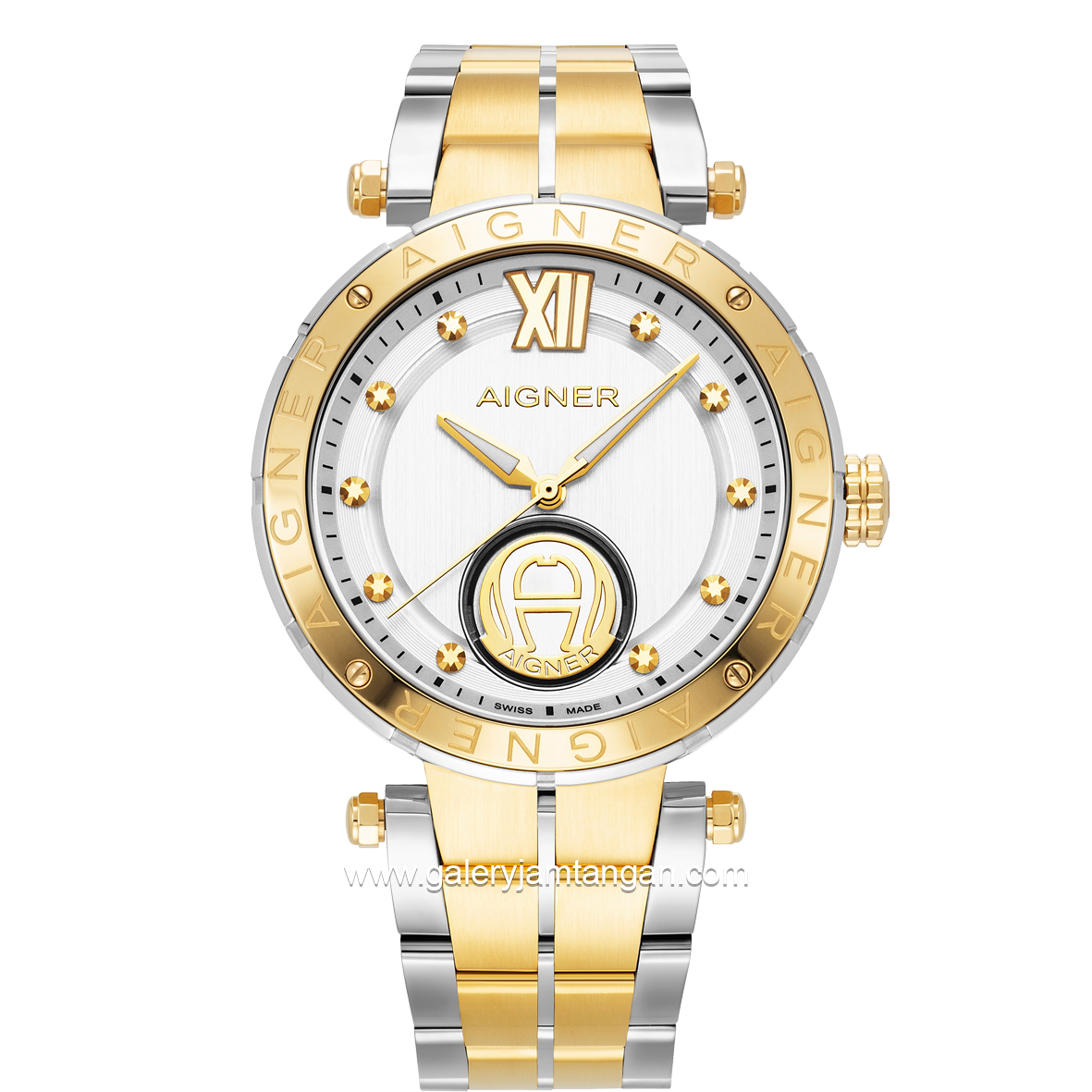 AIGNER VIGEVANO AGW.235001 Silver Gold Watch Swiss Made