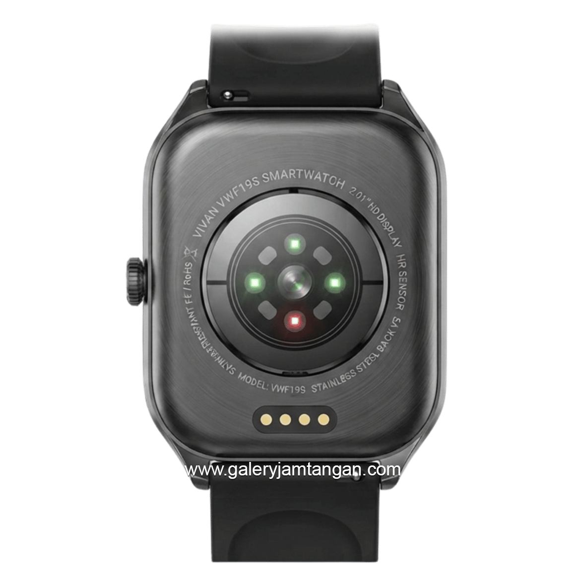 VIVAN SMARTWATCH VWF19S Black Silicone Strap