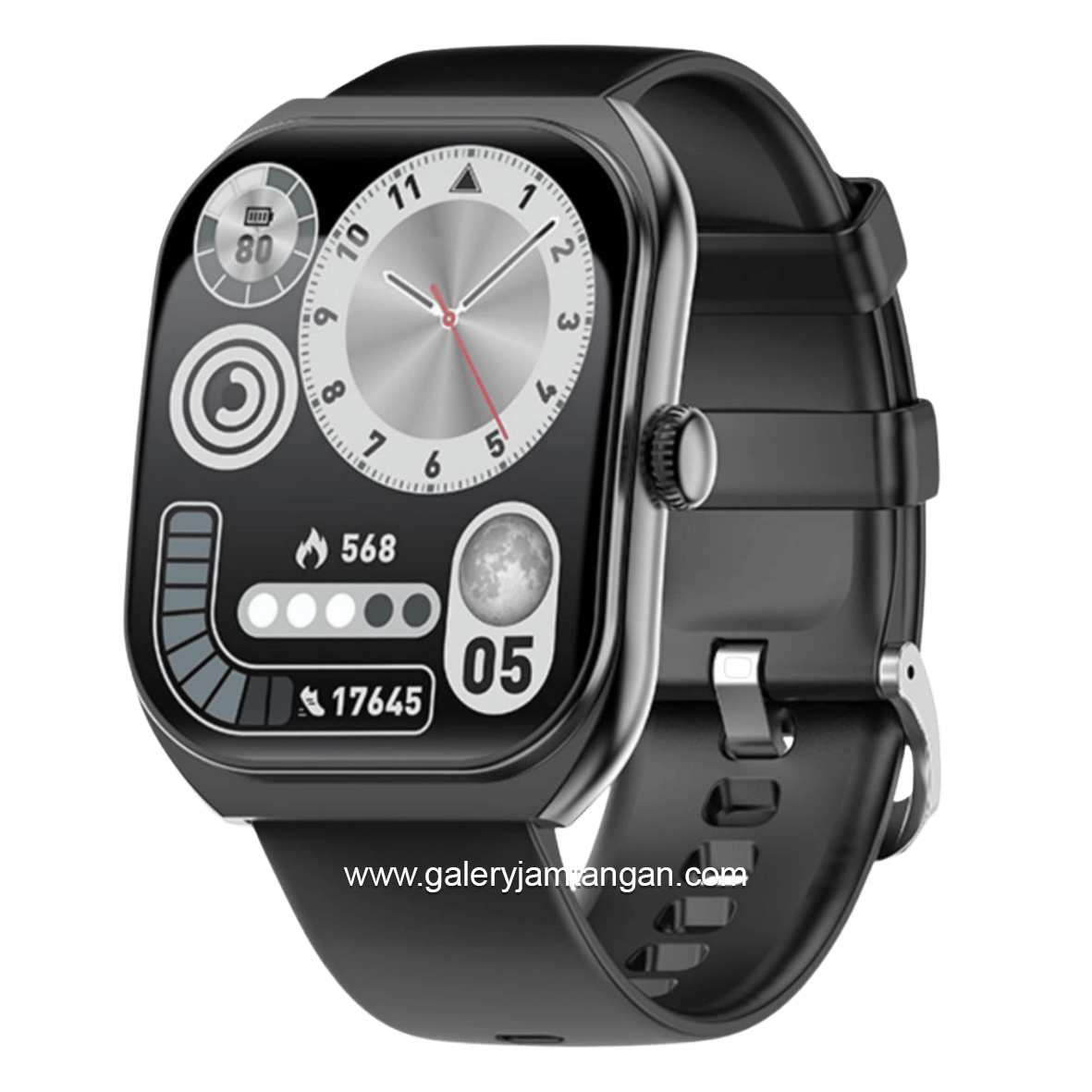 VIVAN SMARTWATCH VWF19S Black Silicone Strap