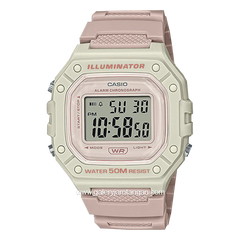 Casio General Illuminator W-218HC-4A2VDF Cream Resin Strap