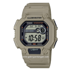 CASIO W-737HX-5AVDF Cream Rubber Strap