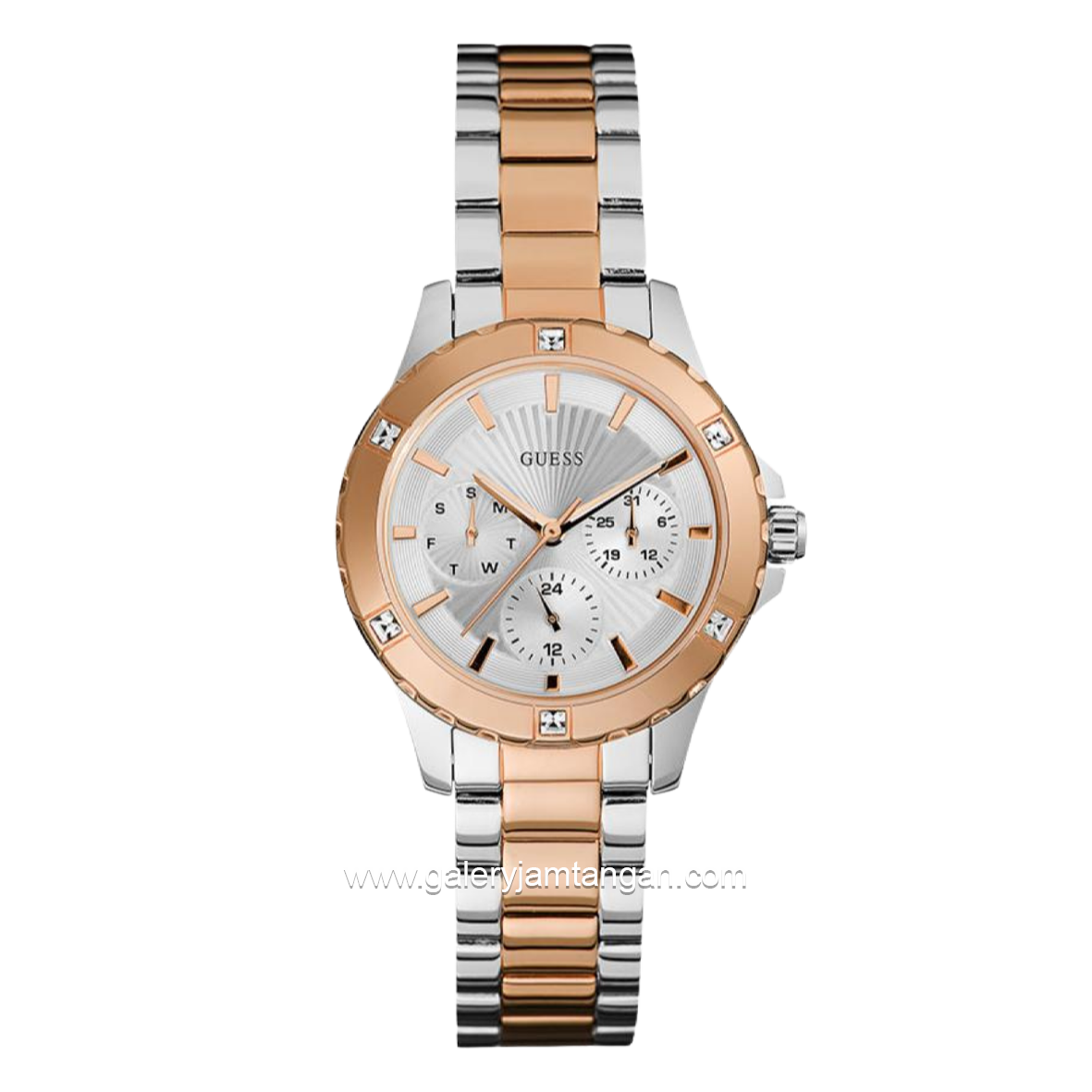 GUESS MIST W0443L4 Dual Tone Silver Rosegold Stainless Steel