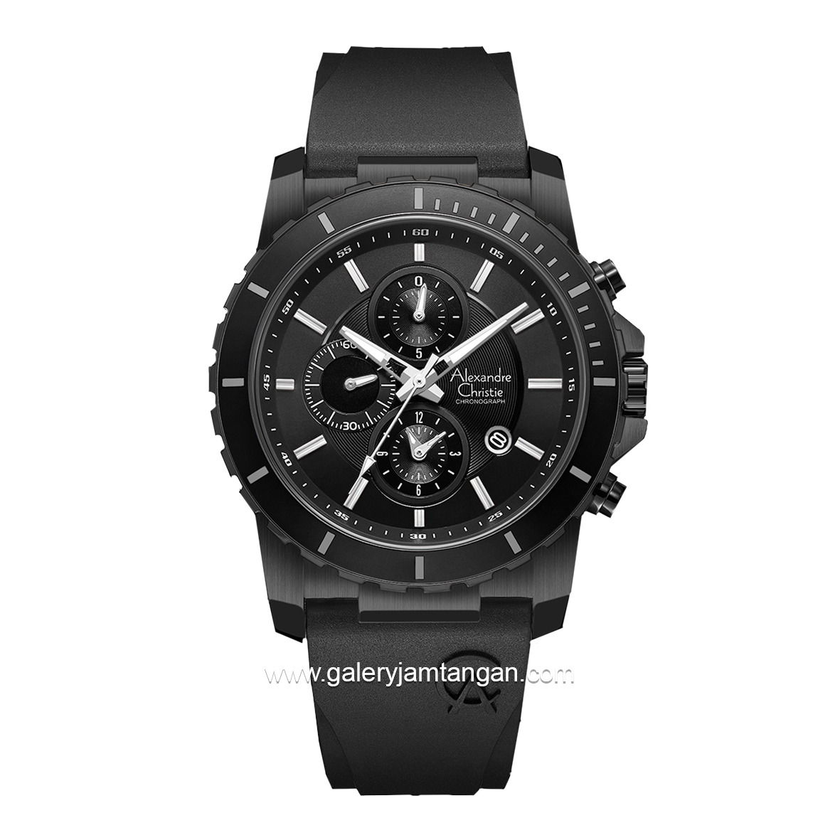 Alexandre Christie AC 6141 MC Full Black Rubber