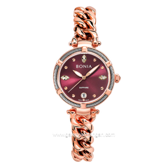 BONIA BNB10816-2567S Rosegold Dial Purple Sapphire Crystal Stainless Steel