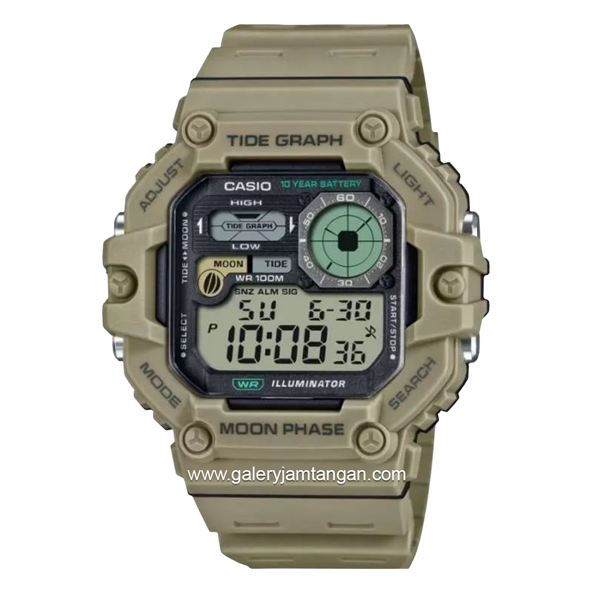 CASIO WS-1700H-5AVDF Cream Rubber Strap