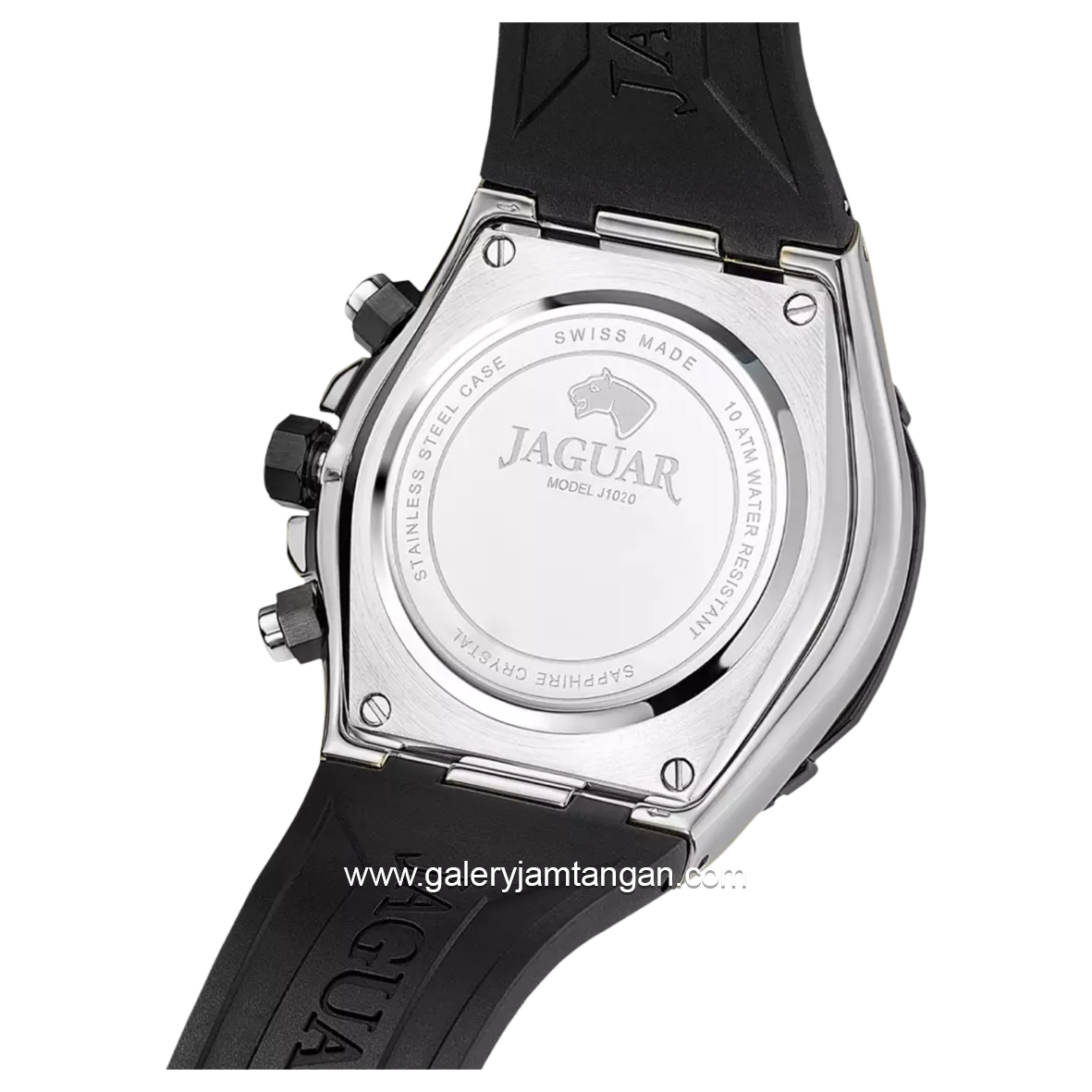 JAGUAR J1020/1 Rubber Black Dial Black Chronograph Swiss Made