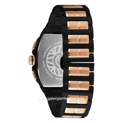 CHRIST VERRA CV 12381G-18 Black Gold Stainless Steel Strap