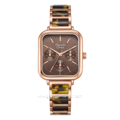 Alexandre Christie Multifunction AC 2C14 BFBRGBO Brown Dial Dual Tone Stainless Steel Strap