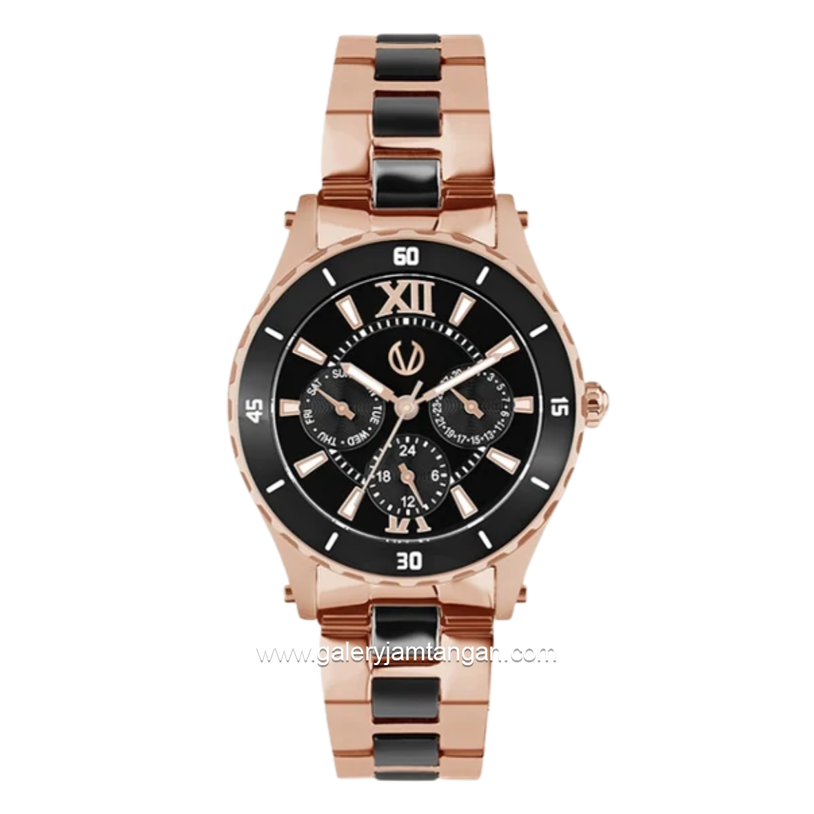 CHRIST VERRA Libera CV 12342L- 55 BLK Stainless Steel Strap
