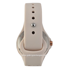 Alexandre Christie AC 2B04 BFRRGIV Cream Dial Cream Pattern Multifunction Rubber Strap