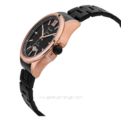 Alexandre Christie AC 8659 LDBBRBA Black Rosegold Stainless Steel Strap