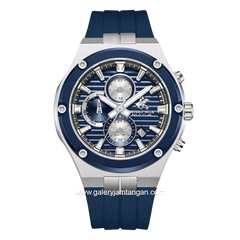 BEVERLY HILLS POLO CLUB BHPC BP3822X.399 Blue Silicone Strap Men's Watches