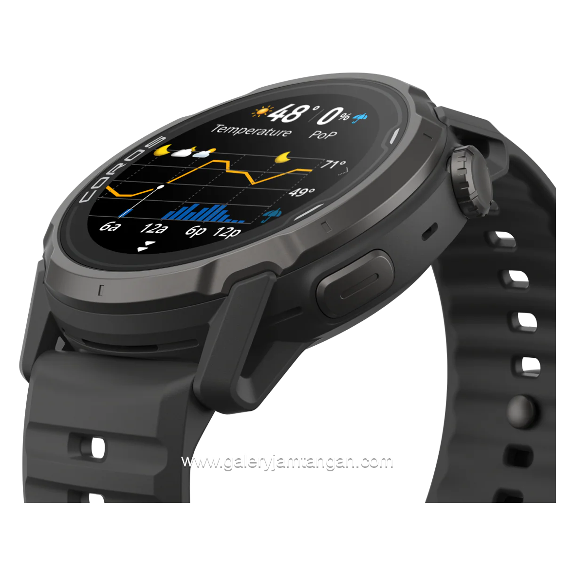 Coros Apex 4 Black Silicone Strap 42 MM