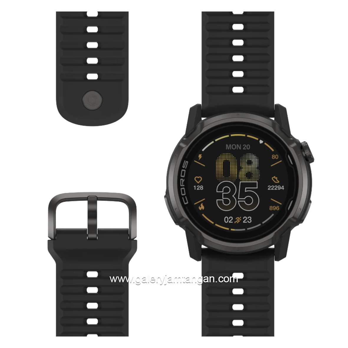 Coros Apex 4 Black Silicone Strap 42 MM