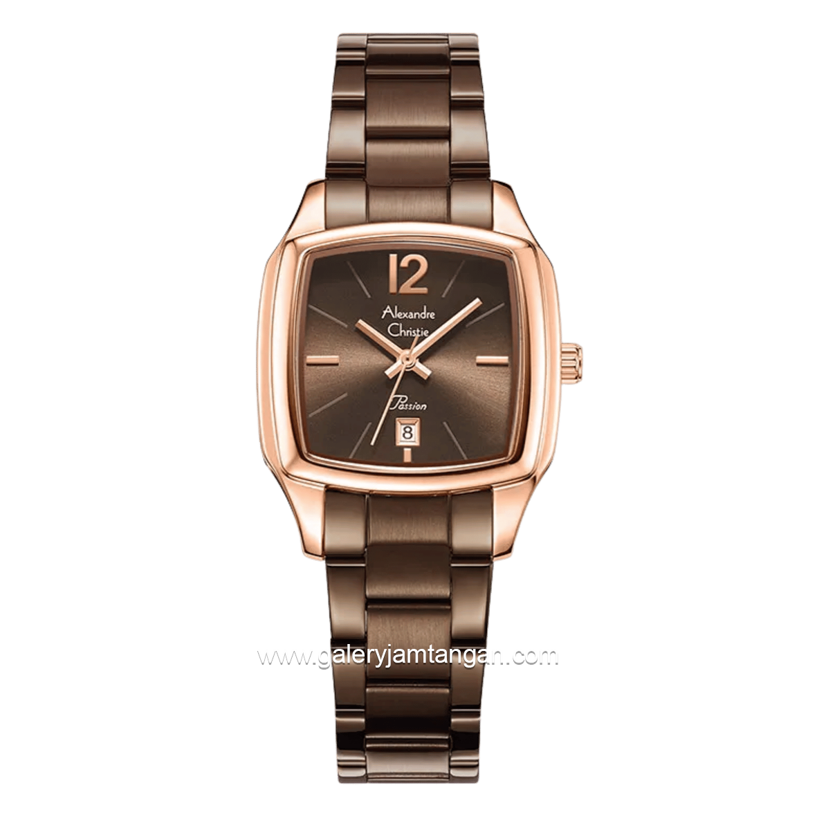 Alexandre Christie Passion AC 2454 LDBROBORG Brown Dial Brown Stainless Steel Strap