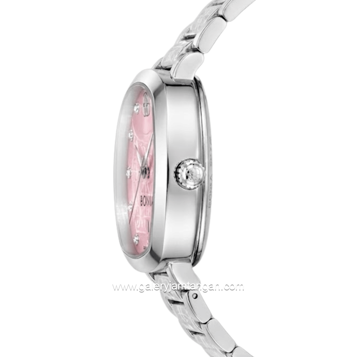 BONIA BNB10765-2377 Silver Dial Pink Stainless Steel Strap