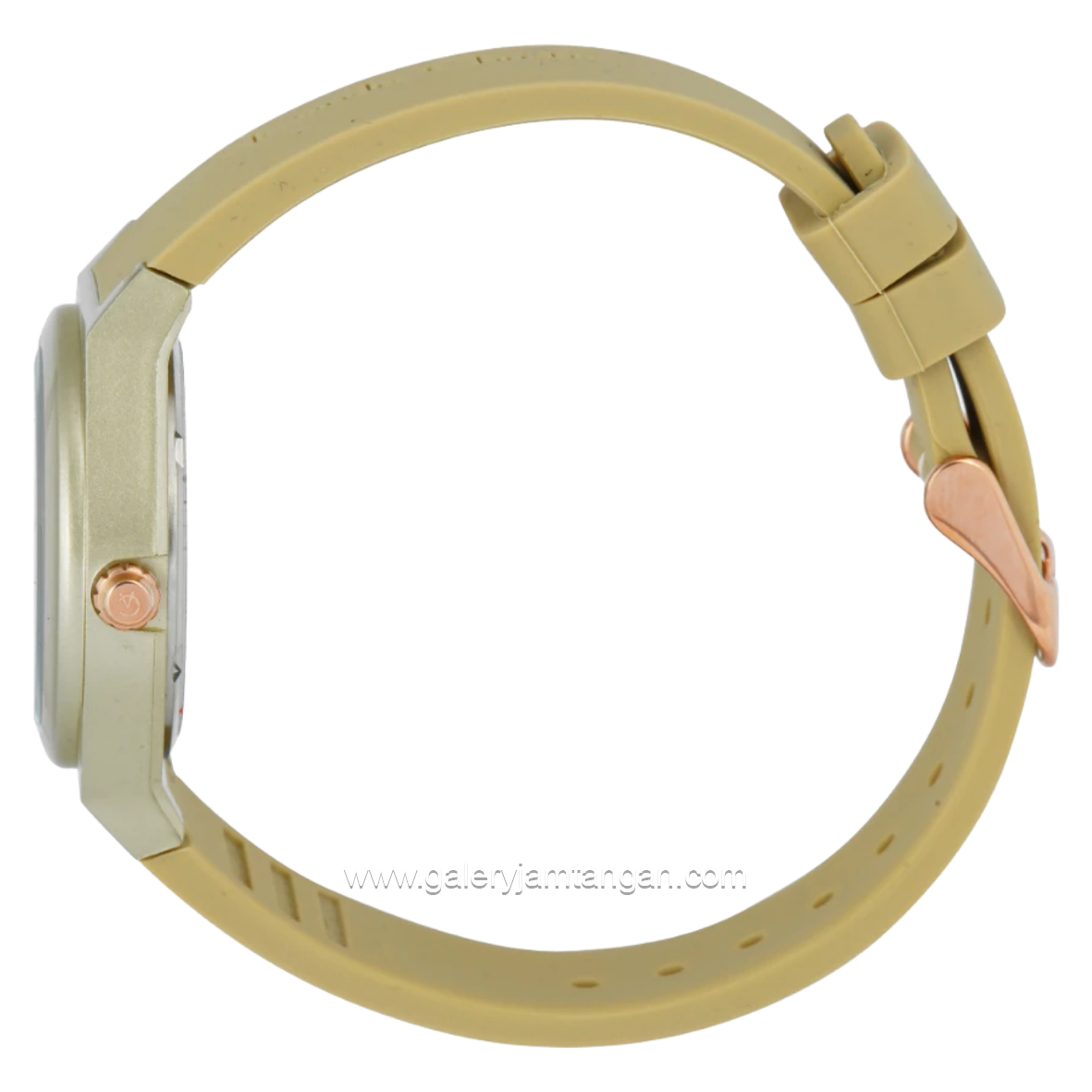 Alexandre Christie Passion AC 2A07 LH RRGBG Beige Dial Beige Rubber Strap