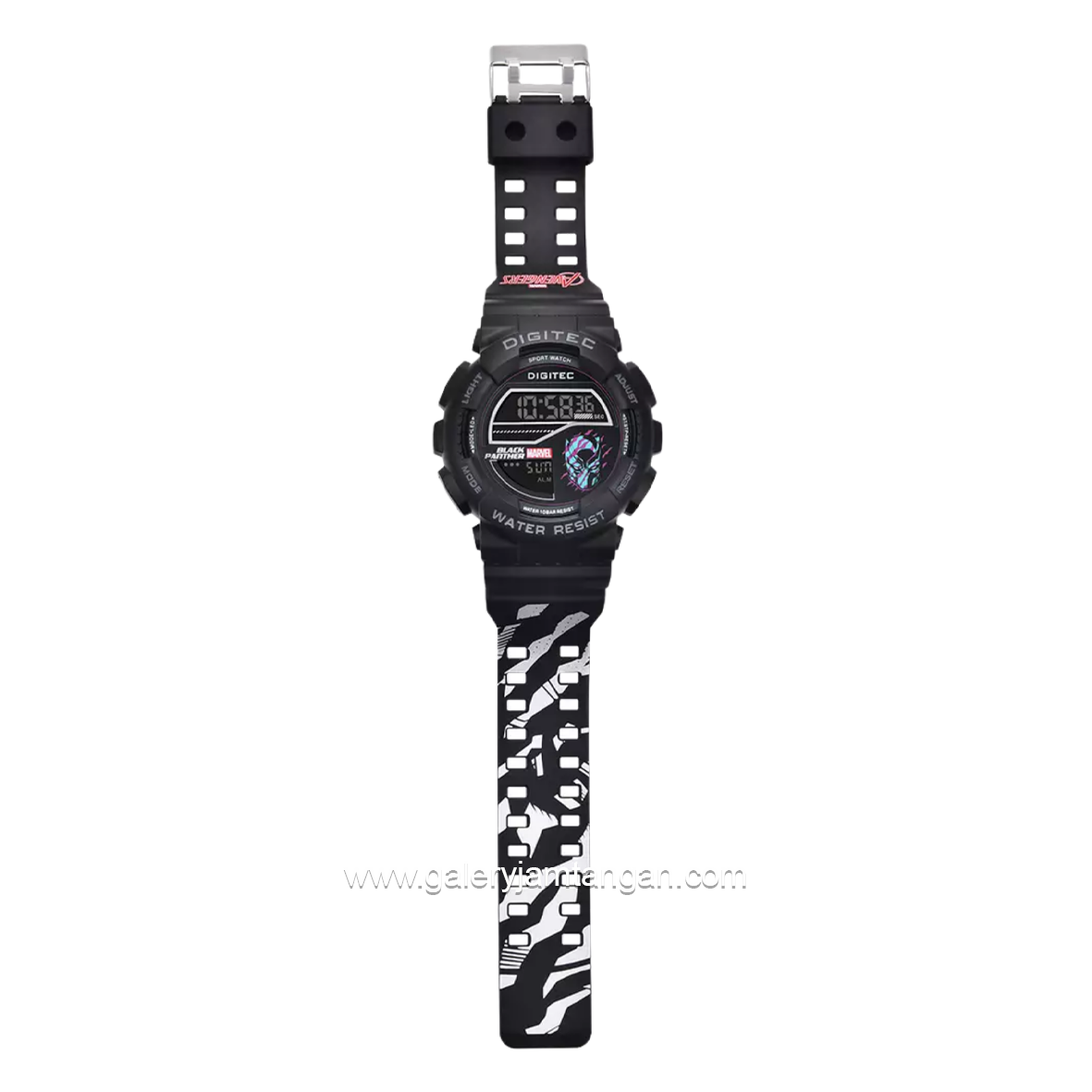 DIGITEC DG-5210T-MV BK-4B MARVEL Digital Black Rubber Strap