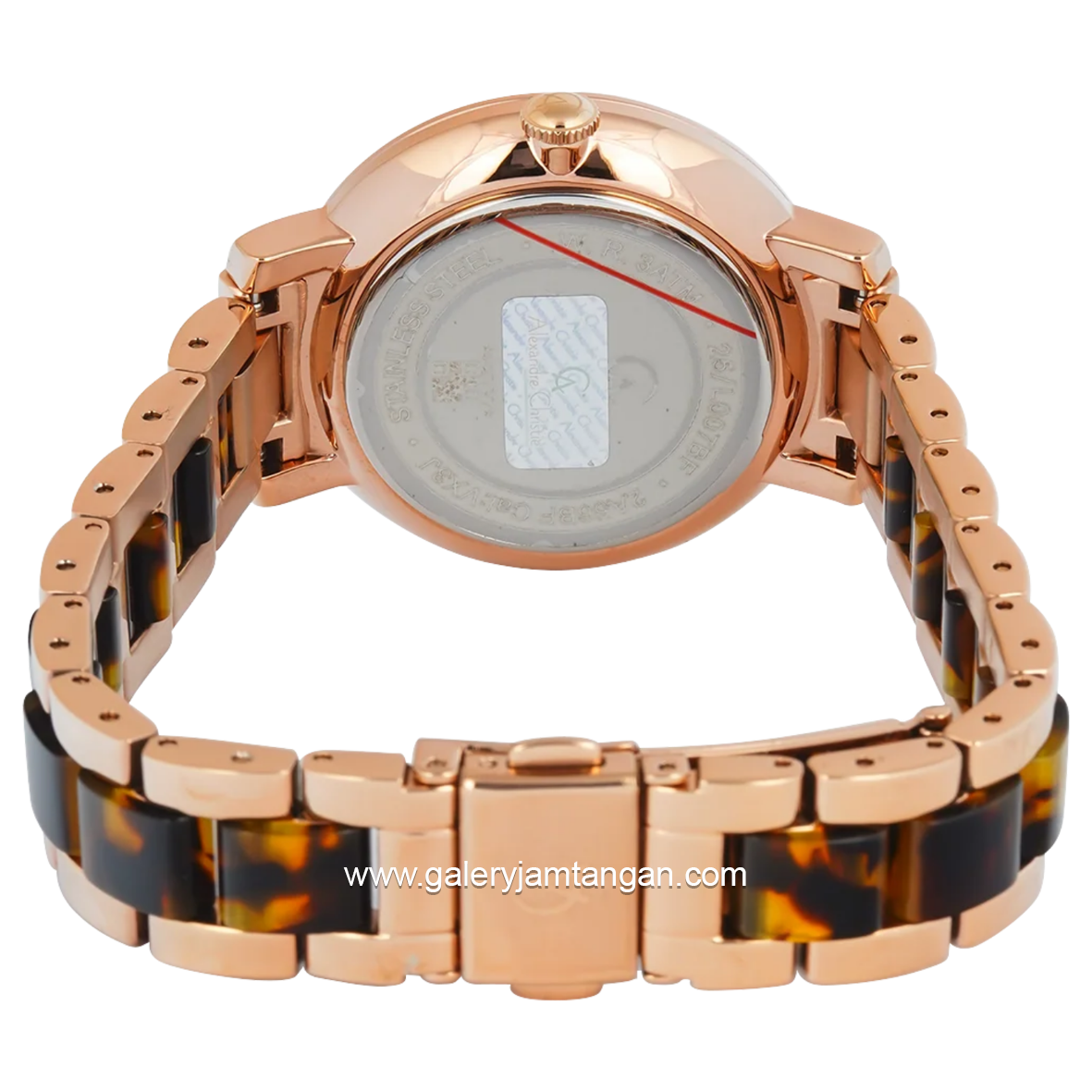 Alexandre Christie Passion AC 2A56 BF BRGRGBO Rose Gold Dial Dual Tone Steel Acetate Strap