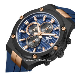 BEVERLY HILLS POLO CLUB BHPC BP3822X.699 Black Gold Silicone Strap