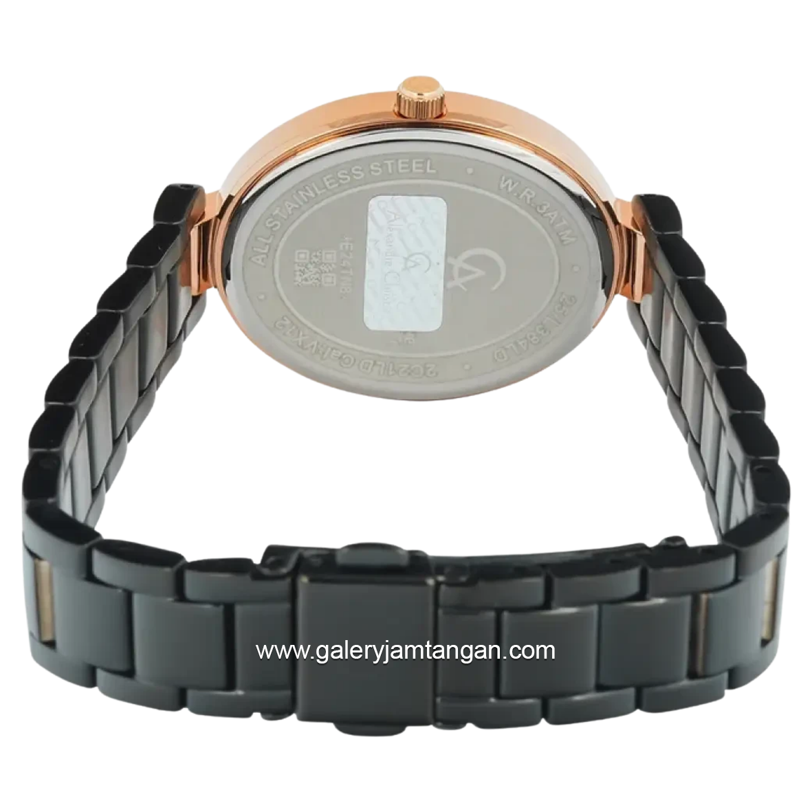 Alexandre Christie Passion AC 2C21 LDBBRBA Black Dial Black Stainless Steel Strap