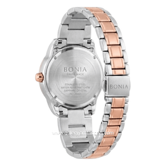 BONIA ROSSO BNR10988-2667S Silver Combi Rose Gold Dial Maroon Stainless Steel Strap
