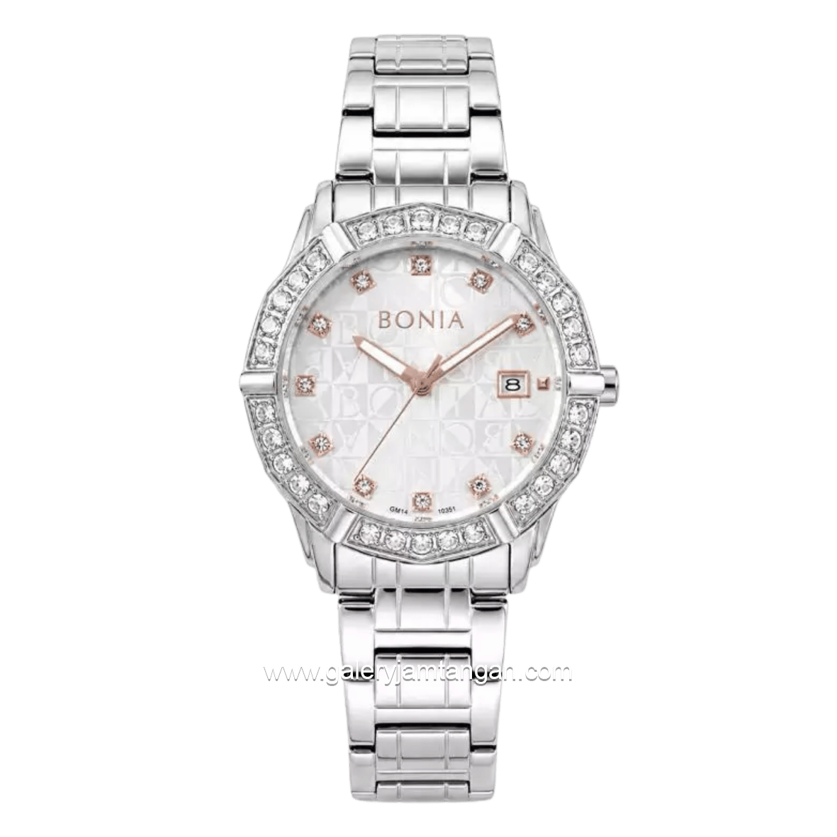 BONIA ROSSO BNR10988-2317S Silver Dial White Stainless Steel Strap
