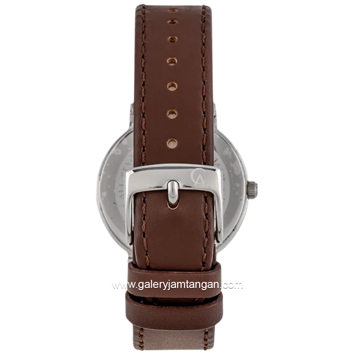 Alexandre Christie ACF8493 MSLSSSL Brown Dial White Leather Strap