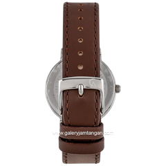 Alexandre Christie ACF8493 MSLSSSL Brown Dial White Leather Strap