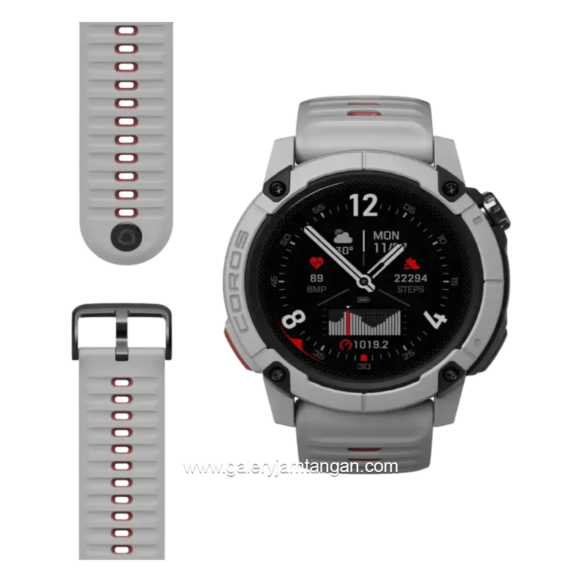 Coros Nomad Ash Grey Silicone Strap