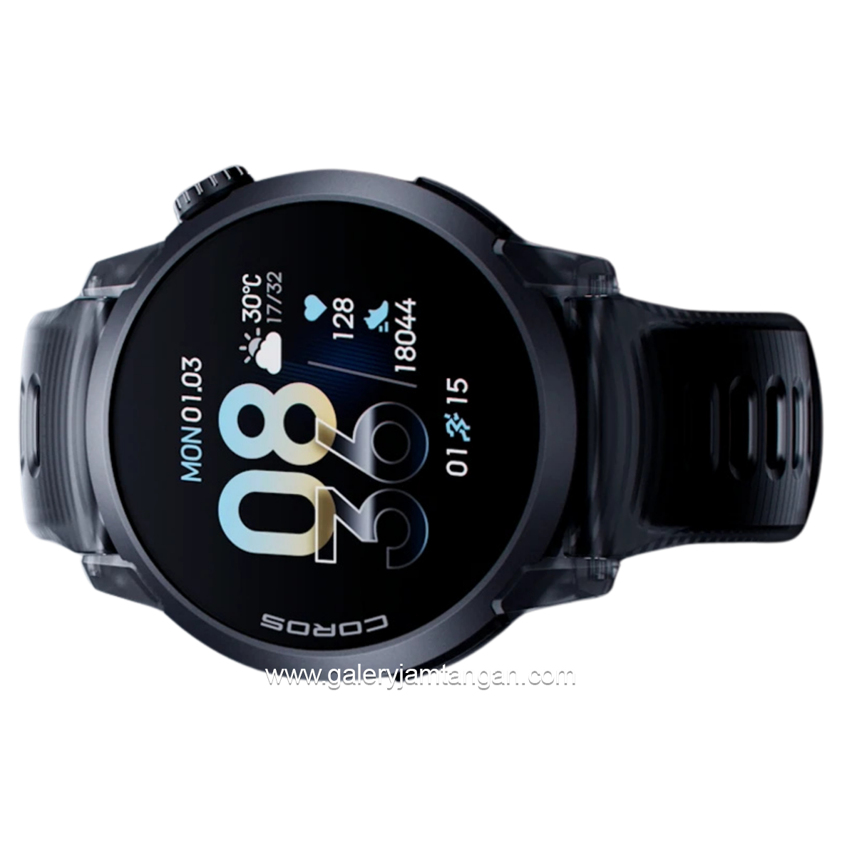 Coros Pace 4 Black Crystal Silicone Strap