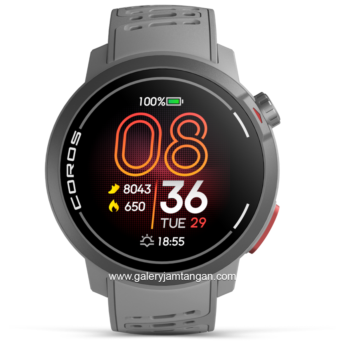 COROS PACE PRO GREY SILICONE STRAP